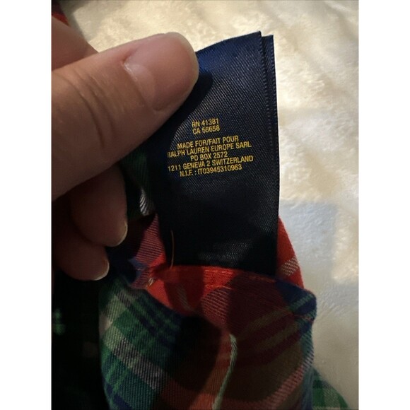 Polo Ralph Lauren Girls Size 6 Dress Red Plaid Button Up Skirt - Picture 10 of 12